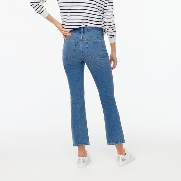 NWT Womens Size 29 29x26.5 J Crew Button Fly Flare Crop Jean in All-Day Stretch - Picture 4 of 4